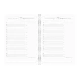 Agenda nedatata cu spira COMO - 15 x 21 cm [alb]