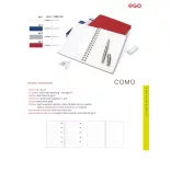 Agenda nedatata cu spira COMO - 15 x 21 cm [alb]