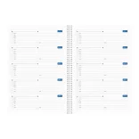 Agenda nedatata cu spira COMO - 15 x 21 cm [gri]