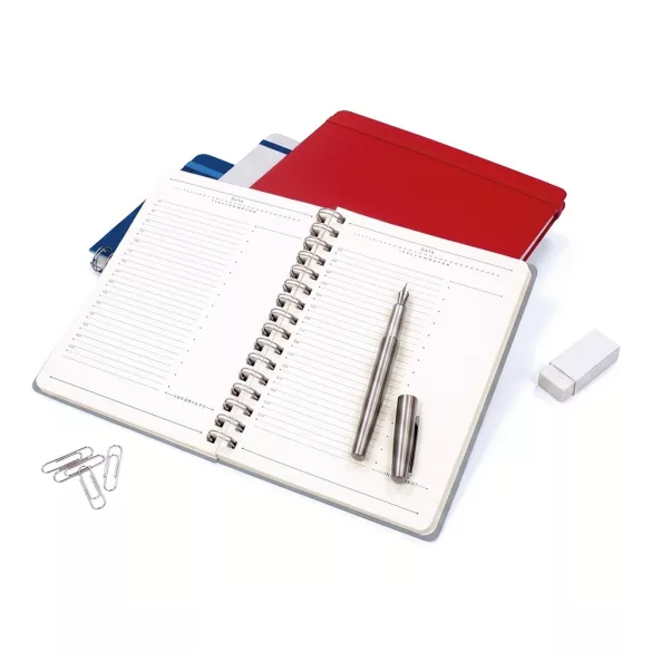 Agenda nedatata cu spira COMO - 15 x 21 cm [gri]
