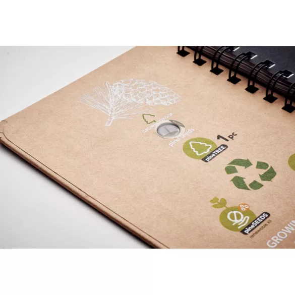 MO6225-13 - Caiet A5 cu seminte pin - GROWNOTEBOOK™