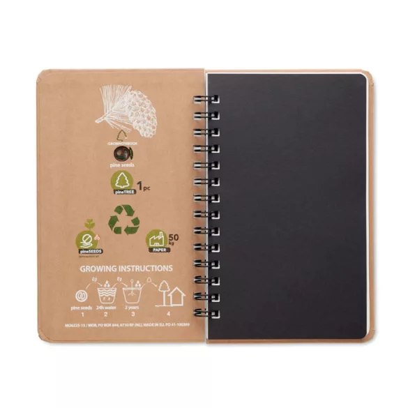 MO6225-13 - Caiet A5 cu seminte pin - GROWNOTEBOOK™