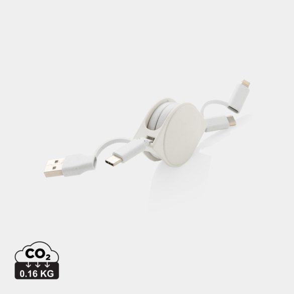 P302.663 - Cablu retractabil 6 in 1 din pastic reciclat