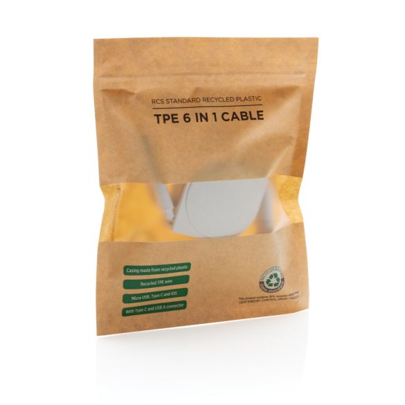 P302.663 - Cablu retractabil 6 in 1 din pastic reciclat