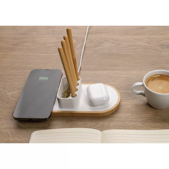 P308423-Incarcator-wireless-dublu-10W-din-RPET-reciclat-RCS-Ontario