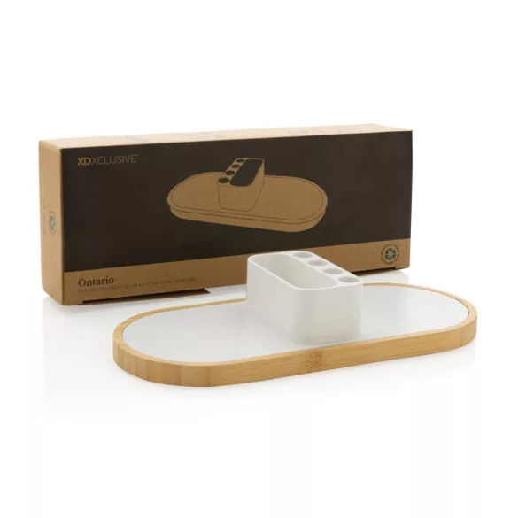 P308423-Incarcator-wireless-dublu-10W-din-RPET-reciclat-RCS-Ontario