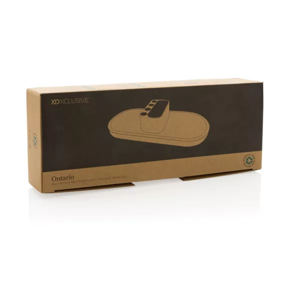 P308423-Incarcator-wireless-dublu-10W-din-RPET-reciclat-RCS-Ontario