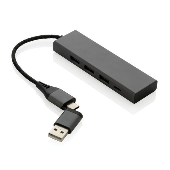 P308682-Hub-cu-3-porturi-USB-din-aluminiu-reciclat-RCS-Terra