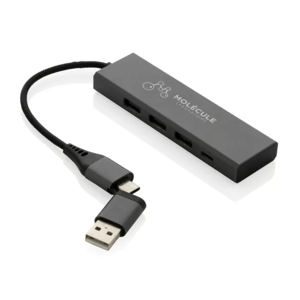 P308682-Hub-cu-3-porturi-USB-din-aluminiu-reciclat-RCS-Terra