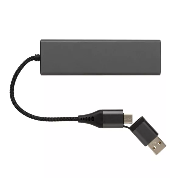 P308682-Hub-cu-3-porturi-USB-din-aluminiu-reciclat-RCS-Terra