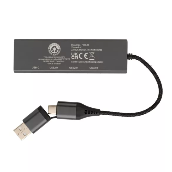 P308682-Hub-cu-3-porturi-USB-din-aluminiu-reciclat-RCS-Terra