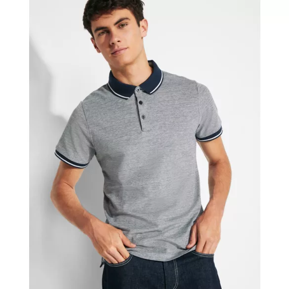 PO0395 - Tricou polo - BOWIE - [Verde militar inchis melanj]