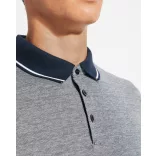 PO0395 - Tricou polo - BOWIE - [Negru melanj]
