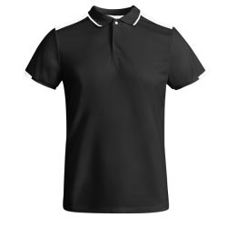 PO0402 - Tricou polo tehnic copii - TAMIL - [Negru/Alb]