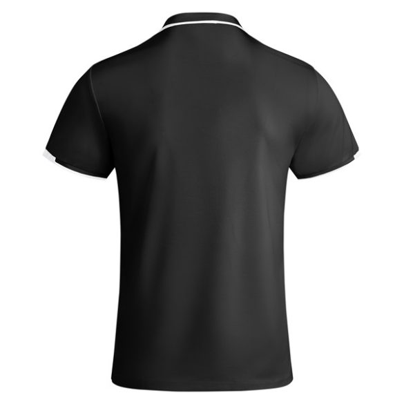PO0402 - Tricou polo tehnic copii - TAMIL - [Negru/Alb]