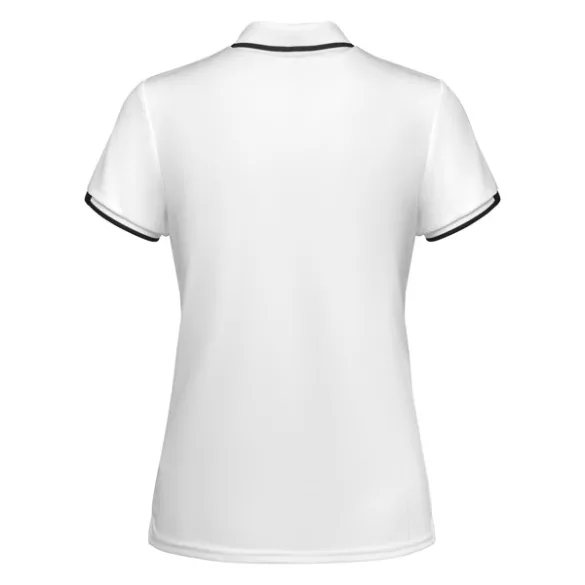 PO0409 - Tricou polo tehnic - TAMIL WOMAN - [Alb/Negru]