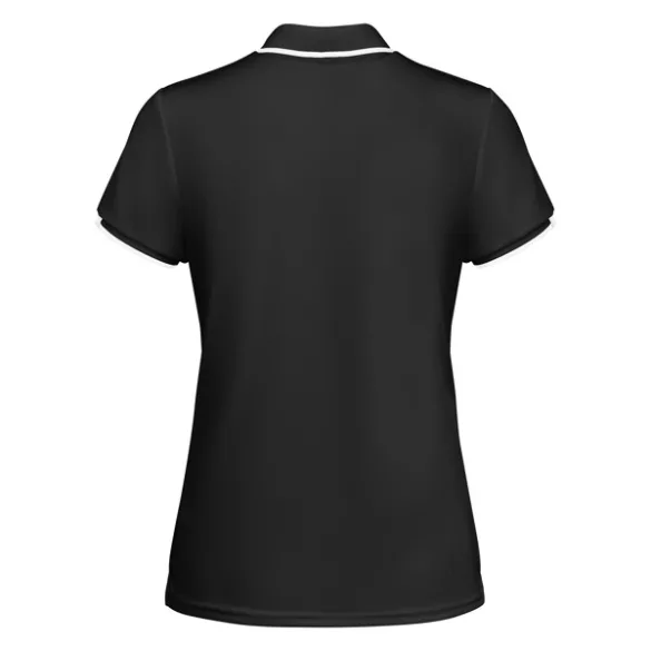PO0409 - Tricou polo tehnic - TAMIL WOMAN - [Negru/Alb]