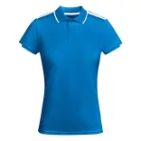 PO0409 - Tricou polo tehnic - TAMIL WOMAN - [Albastru royal/Alb]
