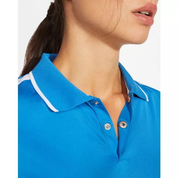PO0409 - Tricou polo tehnic - TAMIL WOMAN - [Albastru royal/Alb]
