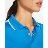 PO0409 - Tricou polo tehnic - TAMIL WOMAN - [Bleumarin/Alb]