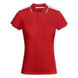 PO0409 - Tricou polo tehnic - TAMIL WOMAN - [Rosu/Alb]