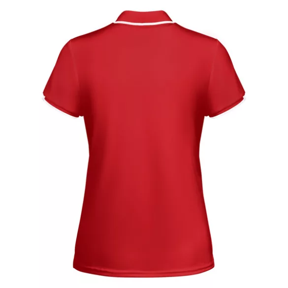 PO0409 - Tricou polo tehnic - TAMIL WOMAN - [Rosu/Alb]