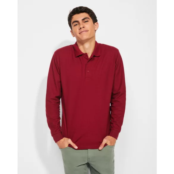 PO5009 - Tricou polo cu maneca lunga - CARPE - [Grena]