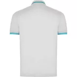 PO6629 - Tricou polo cu maneca scurta - MONTREAL - [Alb/Turcoaz]