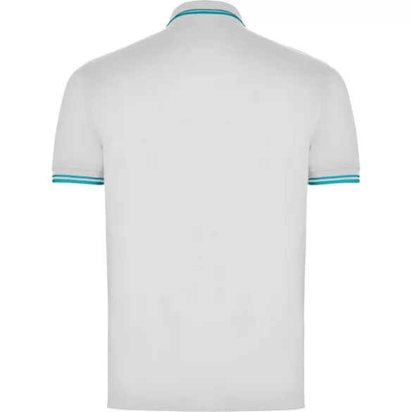 PO6629 - Tricou polo cu maneca scurta - MONTREAL - [Alb/Turcoaz]