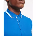 PO6629 - Tricou polo cu maneca scurta - MONTREAL - [Alb/Turcoaz]