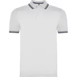 PO6629 - Tricou polo cu maneca scurta - MONTREAL - [Alb/Bleumarin]