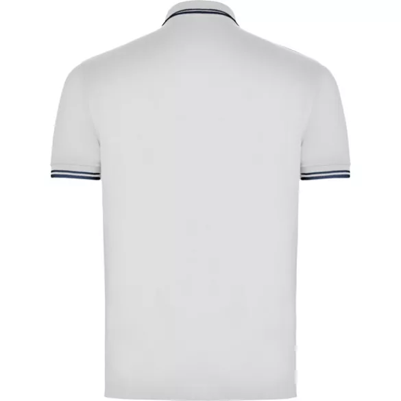 PO6629 - Tricou polo cu maneca scurta - MONTREAL - [Alb/Bleumarin]