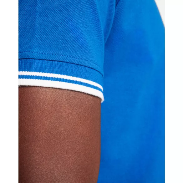 PO6629 - Tricou polo cu maneca scurta - MONTREAL - [Alb/Bleumarin]