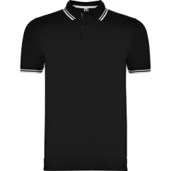   PO6629 - Tricou polo cu maneca scurta - MONTREAL - [Negru/Alb]