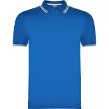 PO6629 - Tricou polo cu maneca scurta - MONTREAL - [Albastru royal/Alb]