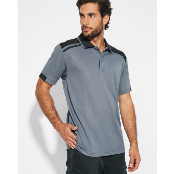PO8410 - Tricou Polo - SAMURAI - [Plumb/Negru]