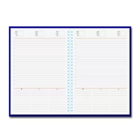 Agenda 2027 nedatata Tucson Ghost 17 x 24 cm cu spira  - [Blu Lavanda]