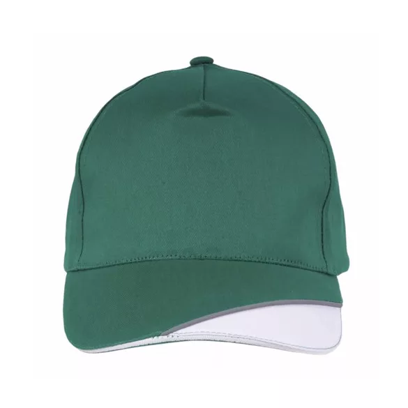 1230204-Sapca-din-bumbac-cu-cinci-panouri-cu-banda-reflectoare-si-inch