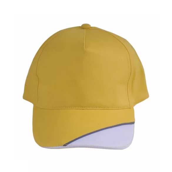 1230206-Sapca-din-bumbac-cu-cinci-panouri-cu-banda-reflectoare-si-inch