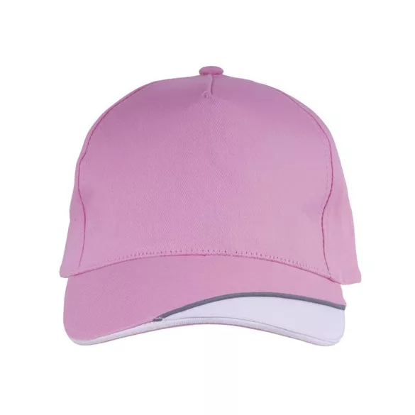 1230212-Sapca-din-bumbac-cu-cinci-panouri-cu-banda-reflectoare-si-inch