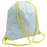 1612706-Rucsac-din-poliester-210t-alb-cu-finisaj-galben