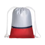 1714103-Rucsac-din-poliester-210t-alb-cu-buzunar-rosu