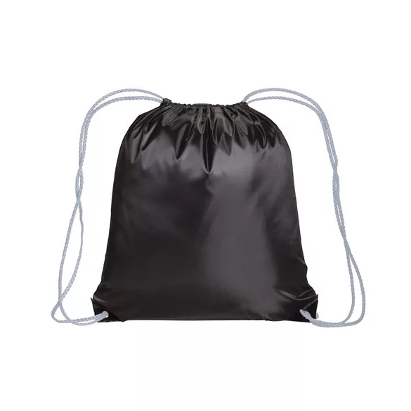 1812801-Rucsac-din-poliester-210t-negru-cu-finisaj-alb
