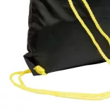 1812806-Rucsac-din-poliester-210t-negru-cu-finisaj-galben