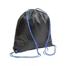1812810-Rucsac-din-poliester-210t-negru-cu-finisaj-albastru-royal