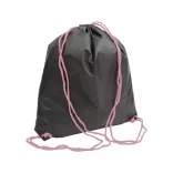 1812812-Rucsac-din-poliester-210t-negru-cu-finisaj-roz