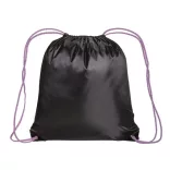 1812812-Rucsac-din-poliester-210t-negru-cu-finisaj-roz