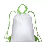 1915444-Rucsac-din-poliester-cu-bretele-alb-verde
