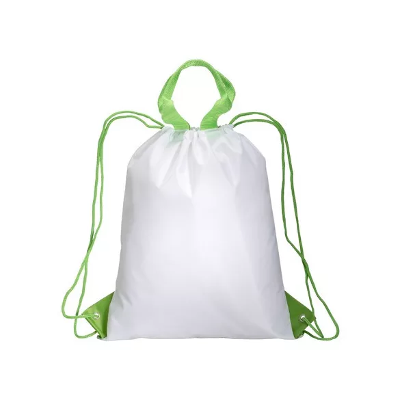 1915444-Rucsac-din-poliester-cu-bretele-alb-verde