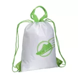 1915444-Rucsac-din-poliester-cu-bretele-alb-verde